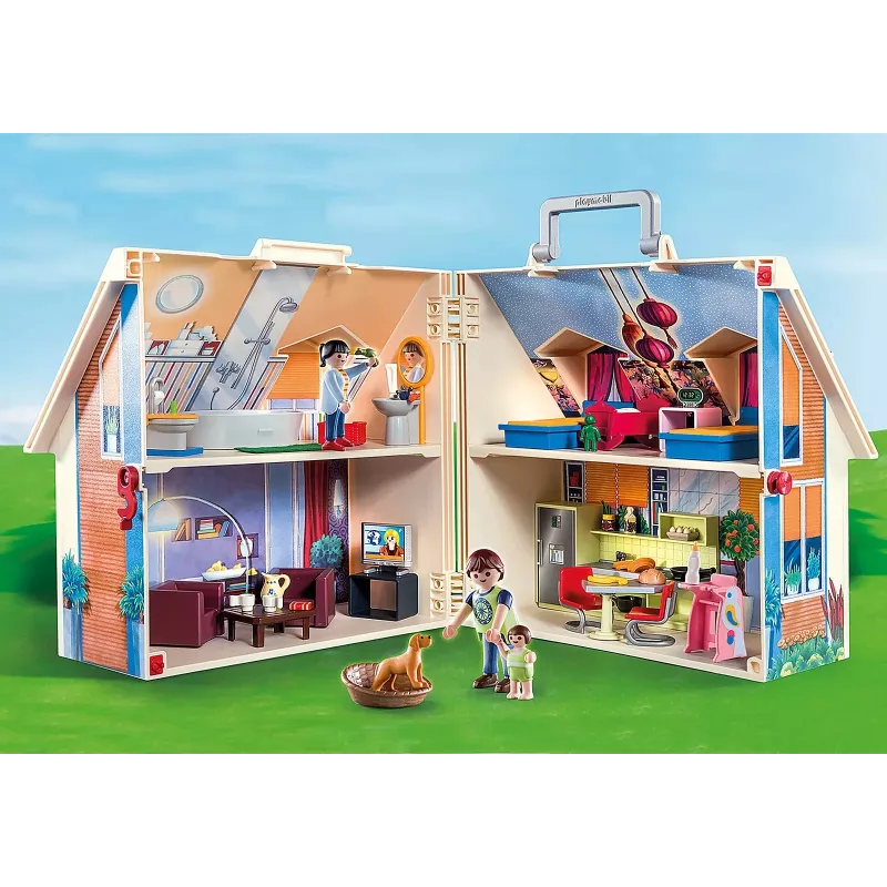 Statybinis žaislų rinkinys PLAYMOBIL lėlių namelis 70985 įvairiaspalvis plastikinis