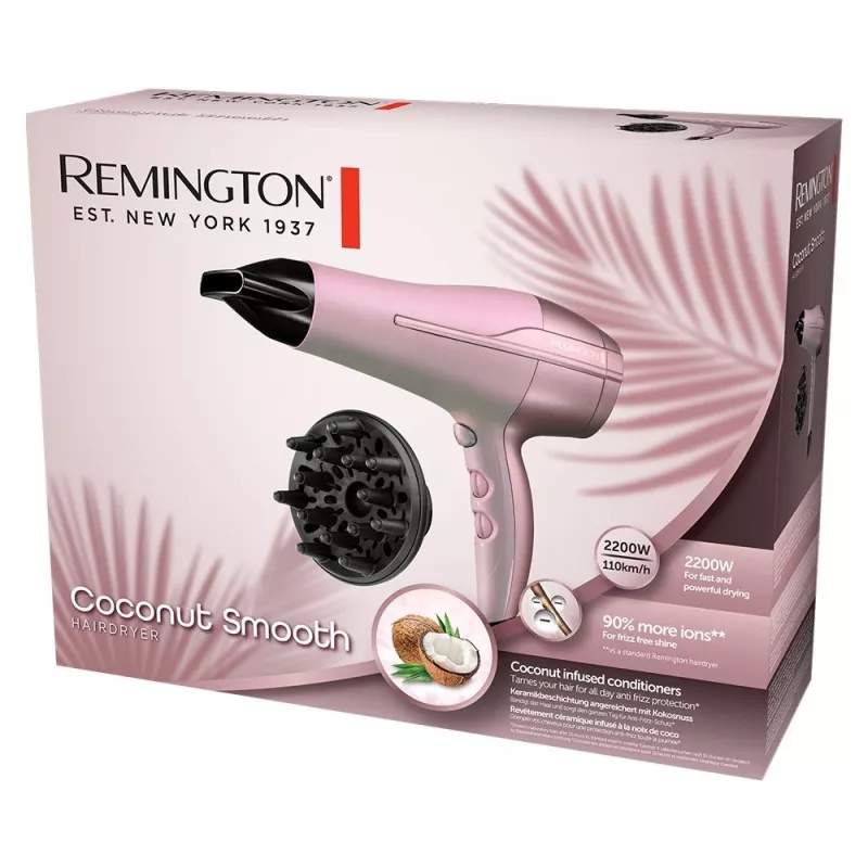 Remington plaukų džiovintuvas Remington DRYER REMINGTON COCONUT SMOOTH D5901