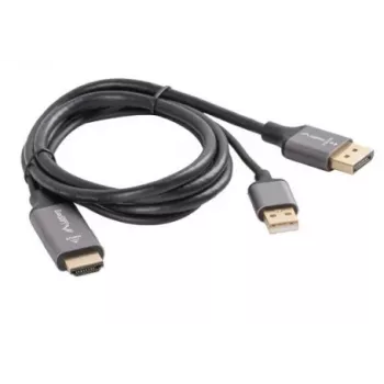 HDMI(M)->DISPLAYPORT(M) LAIDAS 1M 4K JUODAS LANBERG