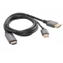 HDMI(M)->DISPLAYPORT(M) LAIDAS 1M 4K JUODAS LANBERG