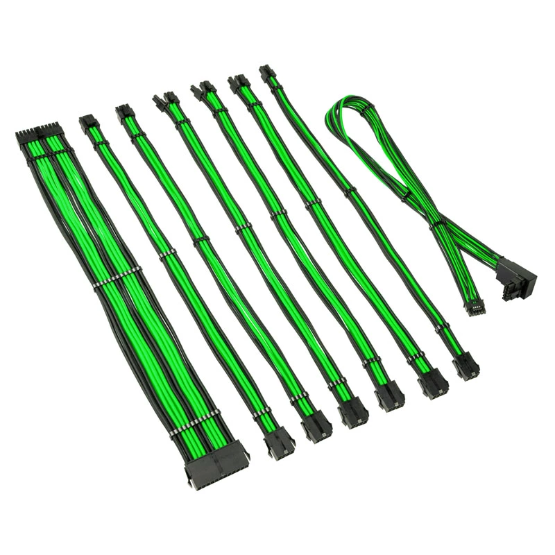 Kabelio prailginimo rinkinys Kolink COREPRO-EK-12VT2-GRN 12V 2x6-pin Type 2 Venom Green