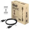 CLUB3D DisplayPort 2.1 dvikryptis VESA DP80 sertifikuotas laidas 4K240Hz, 8K60Hz arba 10K30Hz M/M 1,2 m / 3,94 pėd.