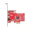DeLOCK 90738 PCIe FireWire adapteris, vidinis IEEE 1394, raudonas