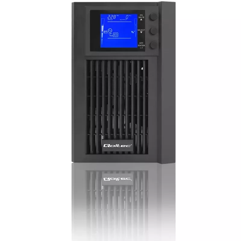 Nepertraukiamo maitinimo šaltinis QOLTEC 53981 On line 2kVA, 2000 VA galia