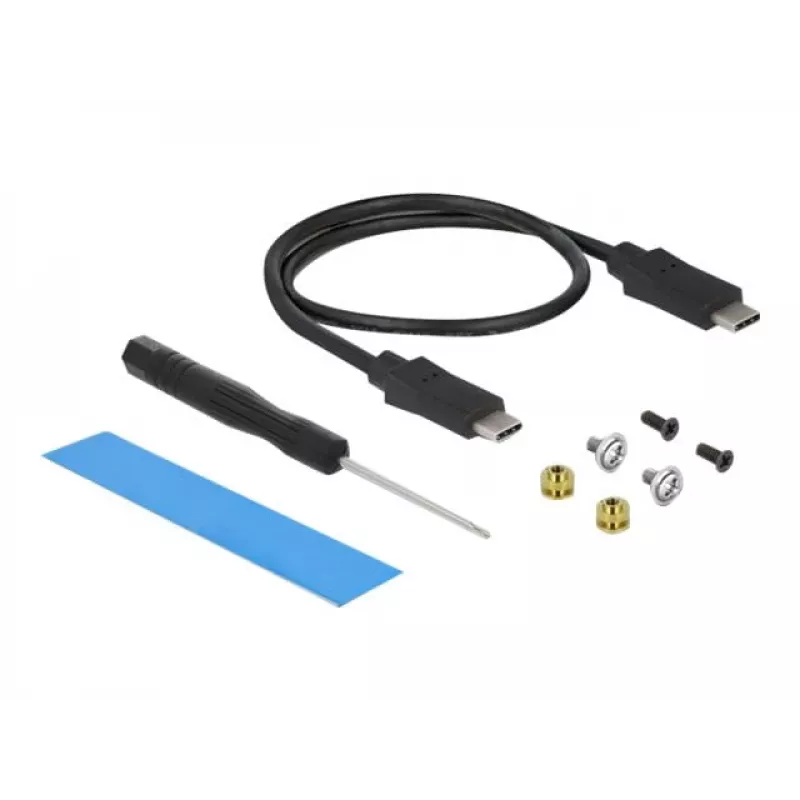 SSD korpusas DeLOCK išorinis USB Type-C Combo korpusas M.2 NVMe PCIe arba SATA SSD