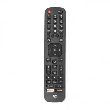 Nuotolinio valdymo pultelis SBOX RC-01405, suderinamas su įvairiais Hisense televizorių modeliais