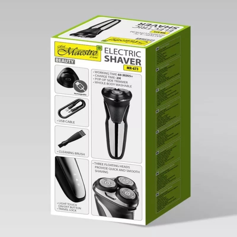 MAESTRO MR-673 USB elektrinė skustuvė