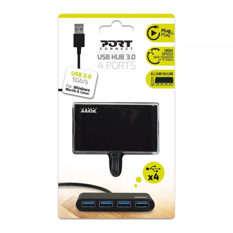 USB Hub Port Designs 900121 USB 3.2 Gen 1 Type-A 5000 Mbit/s Juoda