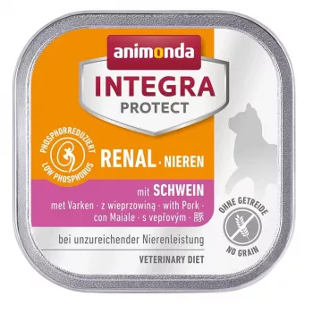Šlapias kačių maistas animonda Integra Protect Mature Pork Grain Free 100 g — inkstų palaikymas, suaugusioms katėms