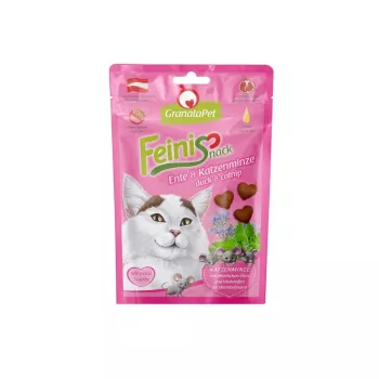 Kačių skanėstai Fox4Pets GRANATAPET FeiniSnack Antis ir katžolė, mėsingas kietas pakelis, 50 g, be cukraus, be glitimo