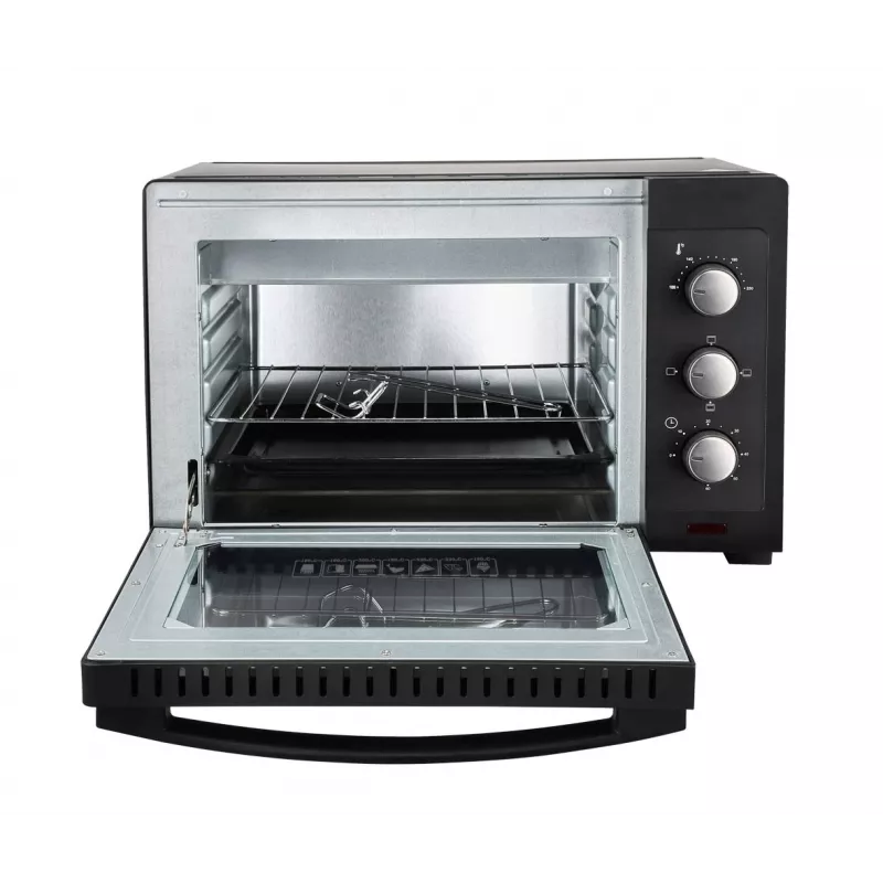 Mini krosnelė ESPERANZA EKO008N — 20 l, 1280–1300 W, iki 230 °C, 60 min mechaninis laikmatis, sukamosios rankenėlės, stiklinės durelės, pastatoma