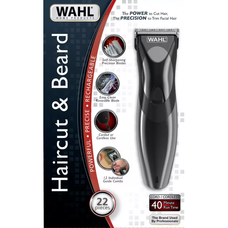 Wahl 9639-816 plaukų kirpimo mašinėlė, juoda