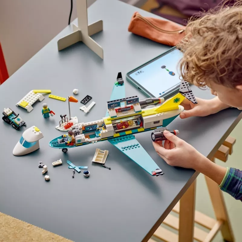 LEGO City avarinis lėktuvas 60465 – mažas gelbėjimo orlaivio konstravimo rinkinys, 403 dalys, 4 minifigūrėlės, amžius 6+