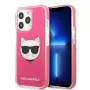 Karl Lagerfeld KLHCP13XTPECPI Iphone 13 Pro Max 6.7 kietas dėklas Fuchsia/FUSCHIA Choupette Head