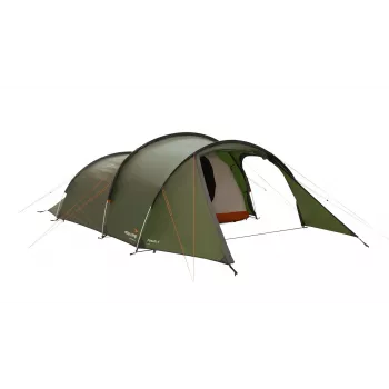 Tunelinis palapinė easy camp Pasvik 4 — 4 asmenims, kietas karkasas, 3 m atsparus vandeniui apdangalas, aliuminio stiebai, tamsiai žalia, 2350×4050×1200 mm