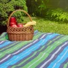 Pikniko antklodė PROMIS KP200PZ, žaliomis juostelėmis, 200 x 150 cm