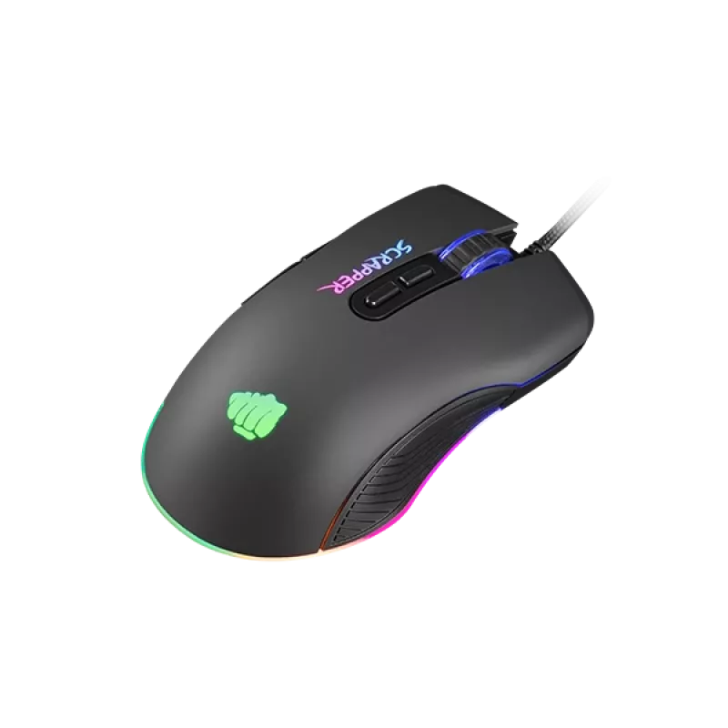 FURY Scrapper pelė Žaidimų Abiem rankoms tinkama USB Type-A Optinė 6400 DPI