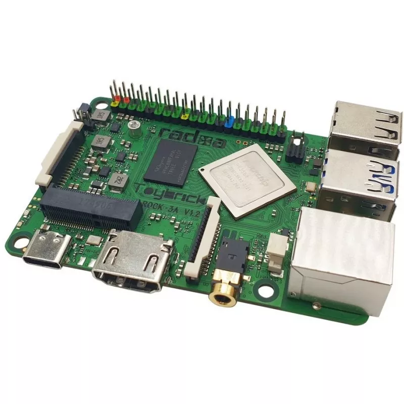Vienos plokštės kompiuteris ALLNET Radxa Rock 3A 2GB RK3568 Quad-core Cortex-A55 2GHz