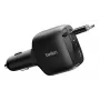 Belkin 75W 2-Port w Retractable USB-C Cbl Car - Kabelis (CCC001HQBK)