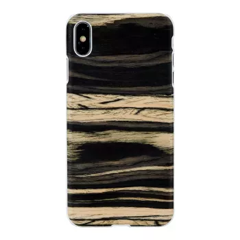 man and wood išmaniojo telefono dėklas, skirtas iPhone XS Max – baltosios juodmedžio apdailos