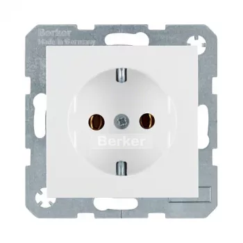 Kištukinis lizdas Type F berker 47431909 — 16 A, 250 V, baltas plastikas