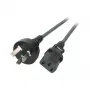 EFB-Elektronik maitinimo laidas Kinija - C13 180°, juodas, 1,8 m, 3 x 0,75 mm² Gamintojas: EFB Elektronik (EK492.1,8V2)