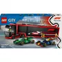 LEGO CITY 60445 F1 - Sunkvežimis su RB20 ir AMR24 F1 automobiliais
