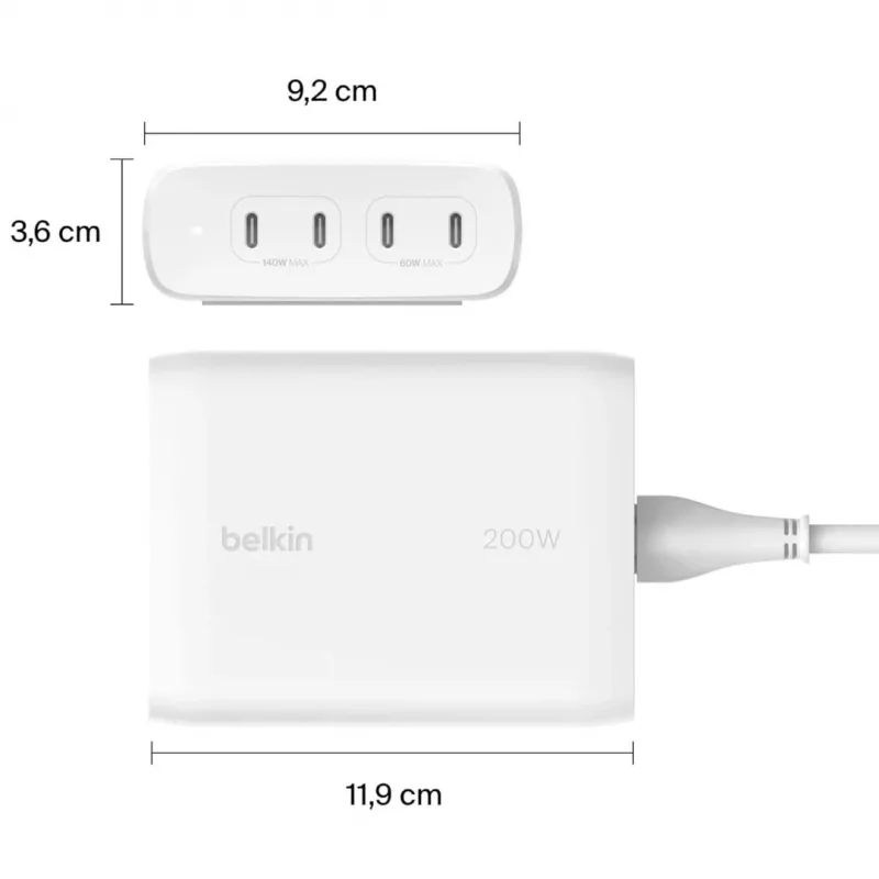Belkin WCH010VFWH mobiliojo įrenginio įkroviklis Baltas Vidaus