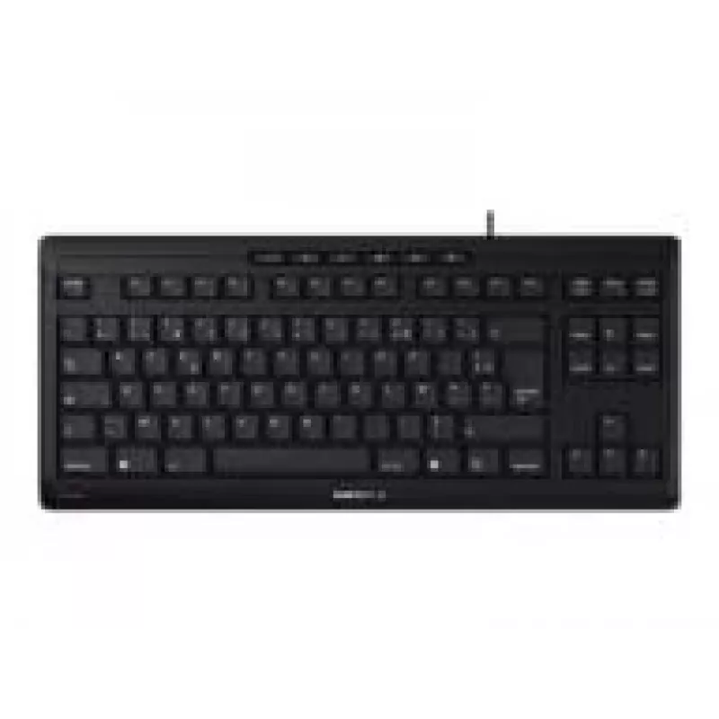 Klaviatūra CHERRY STREAM TKL USB AZERTY prancūziška juoda laidinė 94 klavišai