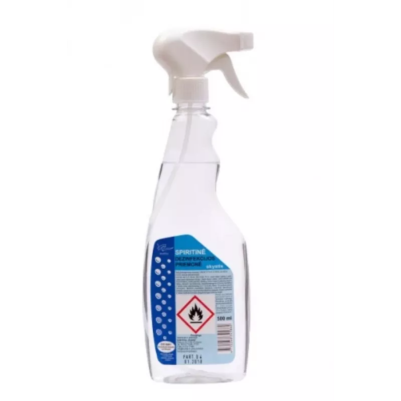 Spirito paviršių dezinfekantas su purkštuvu, 500 ml