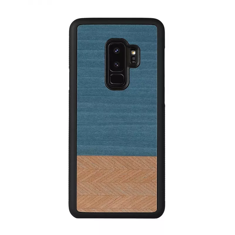 man and wood išmaniojo telefono dėklas Samsung Galaxy S9 Plus – džinsinė juoda