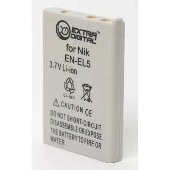 Įkraunama kameros baterija extra digital EN-EL5 7,2 V 1500 mAh, skirta Nikon