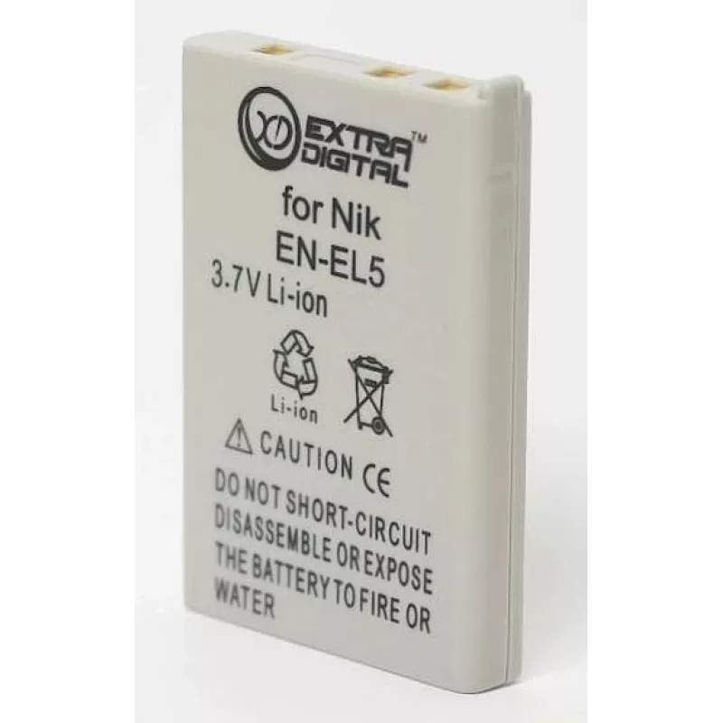Įkraunama kameros baterija extra digital EN-EL5 7,2 V 1500 mAh, skirta Nikon