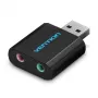 Vention USB išorinė garso plokštė, juoda, metalinė
