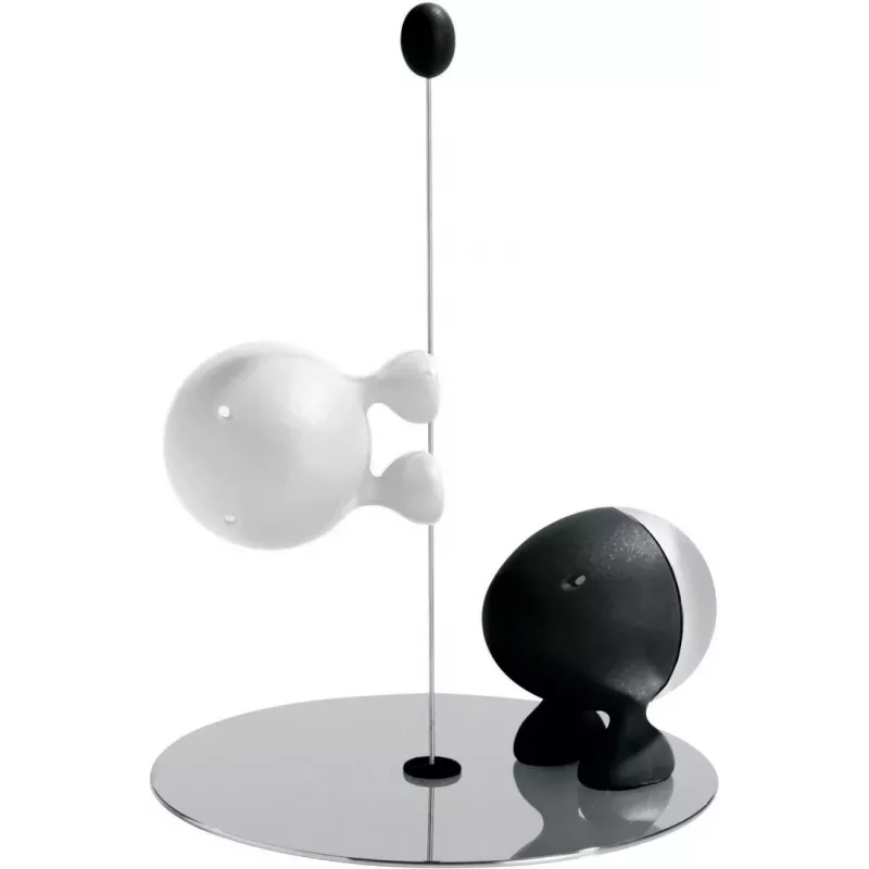 Prieskonių purtyklė Alessi ASG02 BW juoda, nerūdijantis plienas, balta