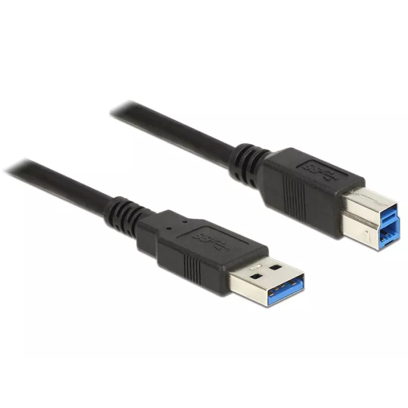 USB laidas DeLOCK 85065 USB 3.2 Gen 1 0.5 m USB A USB B juoda