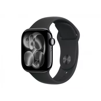 Apple Watch Series 11 GPS + Cellular 42 mm Jet Juoda aliuminio korpusas su juoda sportine apyranke - M/L | Apple