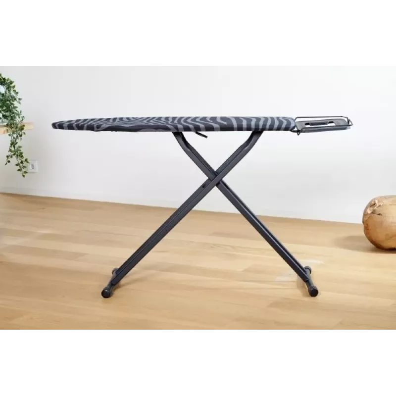 Viso dydžio lyginimo lenta Taurus 994178000 — 410 x 1250 mm, reguliuojamas aukštis iki 930 mm, medvilninė danga, juoda