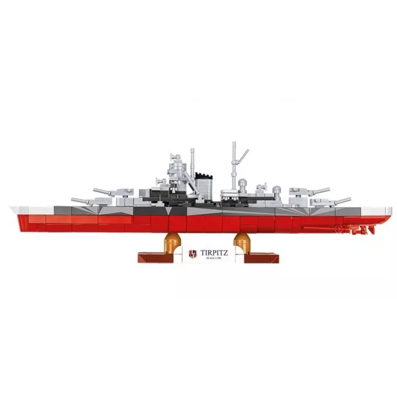 Konstruktorius Cobi Battleship Tirpitz modelis su 593 dalimis, mastelis ir demonstravimo ypatybės