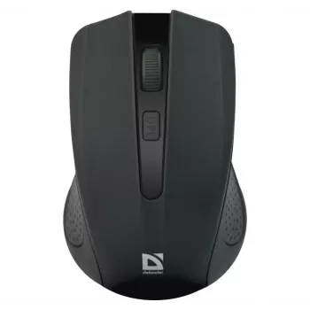 Belaidė RF pelė DEFENDER Accura MM-935 — optinė 1600 DPI, abiem rankoms tinkama, 3 mygtukai, USB imtuvas, juoda