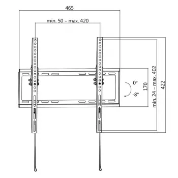 LogiLink BP0010 TV laikiklis/stovas 139,7 cm (55 colių) juodas
