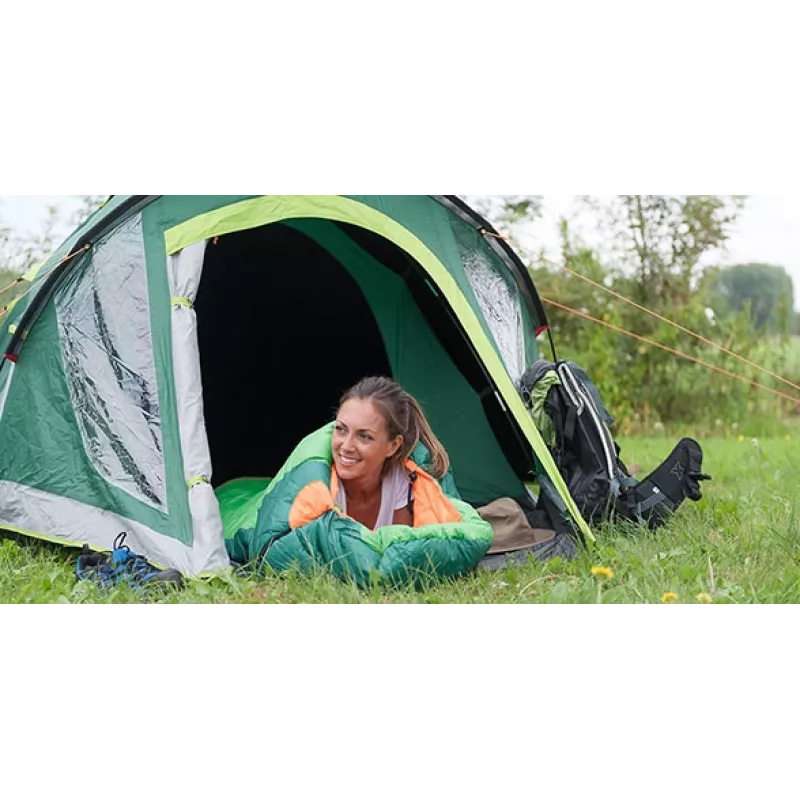 Dome/iglu palapinė COLEMAN Kobuk Valley 4 Plus — 4 vietų, kietas karkasas, žalia