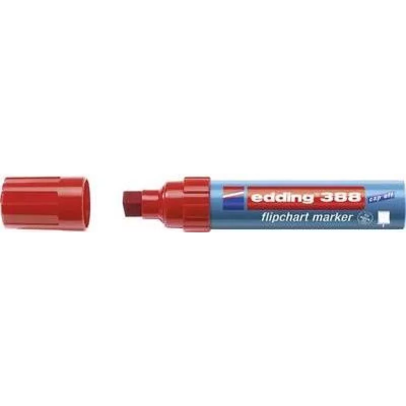 Flipchart marker Edding 388 single tip round, 4–12 mm line width, red (1 piece)