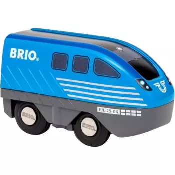 „BRIO World“ atgal traukiamas traukinys, juodas ir mėlynas, 36019