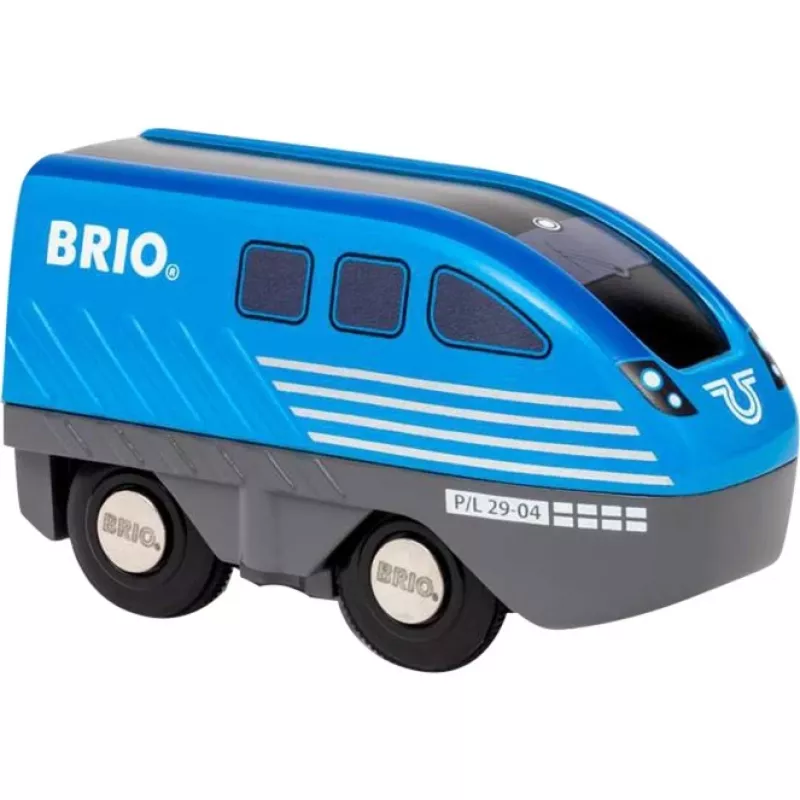 „BRIO World“ atgal traukiamas traukinys, juodas ir mėlynas, 36019