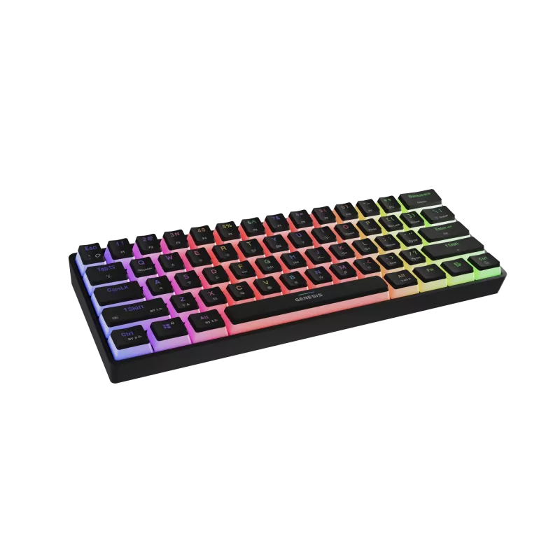 ŽAIDIMŲ KLAVIATŪRA GENESIS THOR 660 G2 US JUODA BELAIDĖ RGB MECHANINĖ GATERON BROWN