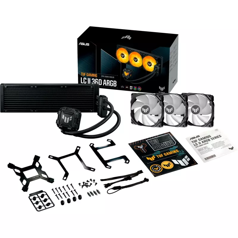 ASUS TUF GAMING LC II 360 ARGB procesoriaus skysčio aušinimo rinkinys 12 cm Juoda