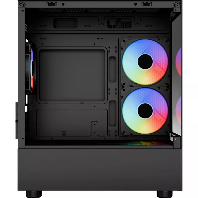 Mikro/Mini-ITX kompiuterio korpusas AEROCOOL Geh Viewport Mini-G-BK-v4 ARGB juodas