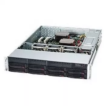 Super Micro Supermicro SC825 TQC-600LPB - Rack Mount 2U - E-ATX - SATA/SAS - Hot-Swap 600 Watt - Juoda (CSE-825TQC-600LPB)
