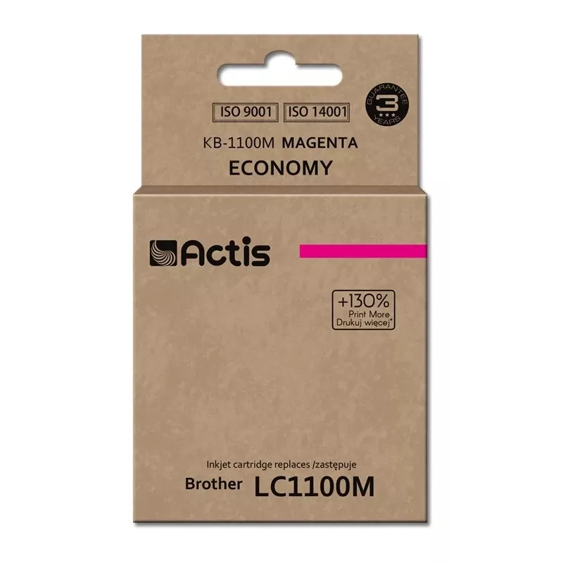 Actis KB-1100M rašalas (pakaitalas Brother LC1100M/980M; Standard; 19 ml; purpurinis)